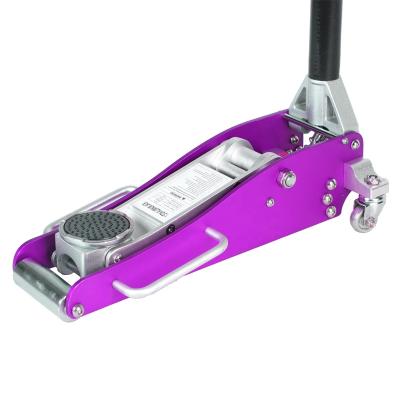 China 1.5 Ton Aluminum Low Car Trolley Jack 12 Months Warranty  With Double Pump IRON Material for sale