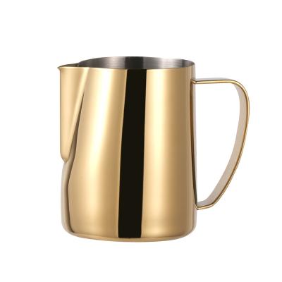 China Factory 600ml Color Art Creamer Cup Milk Frothing Bag Affordable Gold Milk Jug Wholesale Stocked for sale