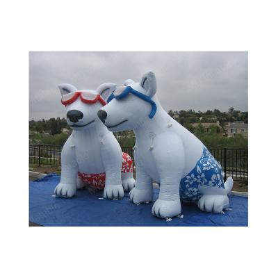 China Oxford Cloth 2020 Hot sale inflatable dog, giant inflatable dog model for advertising for sale