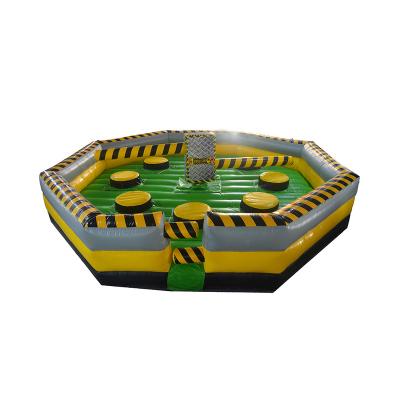 China 2020 Commercial Hot Selling Tarpaulin PVC Melting Interactive Sport Game, Inflatable Sweeper Game for Kids and Adults for sale