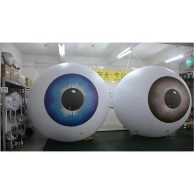 China 2022 Best 0.18mm Large PVC Inflatable Eyeball With Led Light For Sale for sale