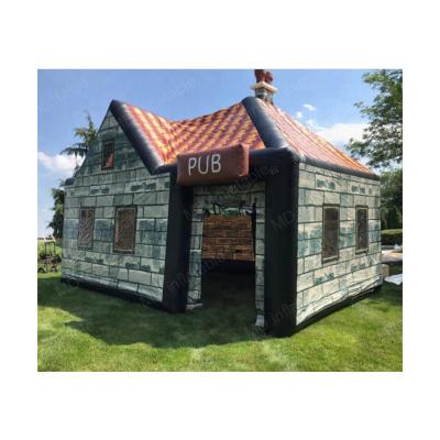 China Waterproof and portable inflatable ten bar, inflatable log cabin, PVC tarpaulin inflatable Irish bar for sale for sale