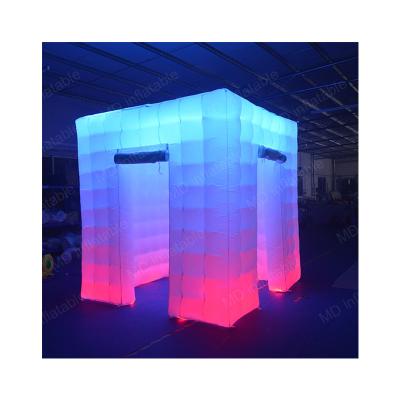 China Decoration for events colorful inflatable LED photo booth, portable inflatable photo booth on sale for sale