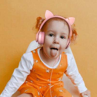 China High Quality Shenzhen Cat Ear Kids Headband Competitive Price Cable Headphones for sale