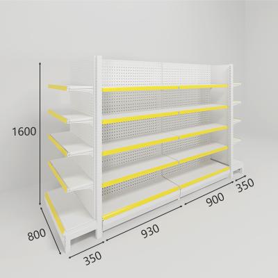 China Double Sided Double Sided Steel Multi Way Gondola Shelf Shop Display Racks For Sale for sale