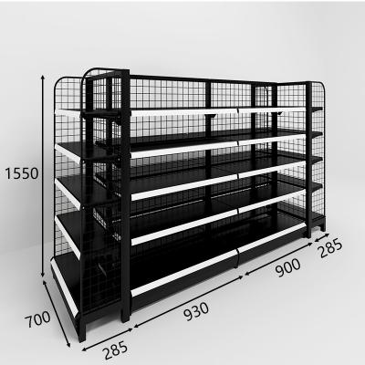 China Double sided the preferred shelf for grocery stores light duty supermarket medium double sided cold rolled steel shelves for sale