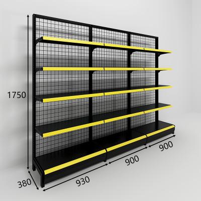 China Single Sided Factory Custom Modern Custom Supermarket Shelves Single Sided Priced Metal Supermarket Shelf for sale