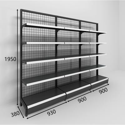 China Single Sided Iron Shelves For Retail Store Display Racks High Rated Supermarket Equipment Storage Grocery Store for sale