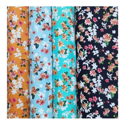 China Wholesale Blackout Flower Print Fabric Digital Water Printing Non Moq Fabric For Ladies Casual Dress 100% Rayon Printed Fabric for sale