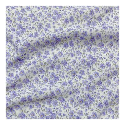 China Wholesale Tiny Floral Print Woven Polyester 100% Polyester Fabric Shrink-Resistant Polyester For Dress Or Hijab Or Curtain for sale