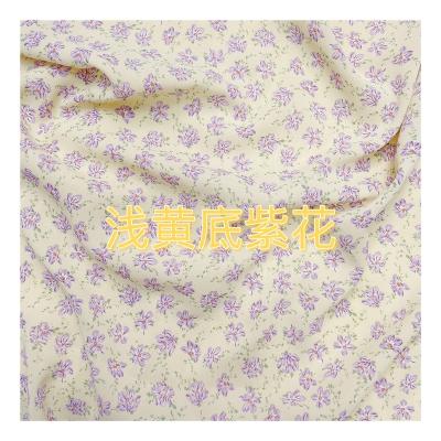 China Soft Tiny 100% Polyester Floral Print Woven Fabric Shrink-Resistant For Dress Or Bag Or Curtain for sale