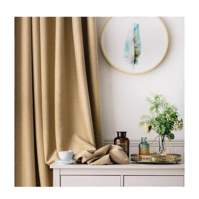 China Chenille Solid Color Insulated Modern Simple Woven Curtain for sale