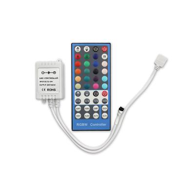 China High Quality RGBW Strip Lighting 12V Hardware IR 40 Keys RGBW LED Copper Screen Controller With Remote For RGBW Lighting for sale