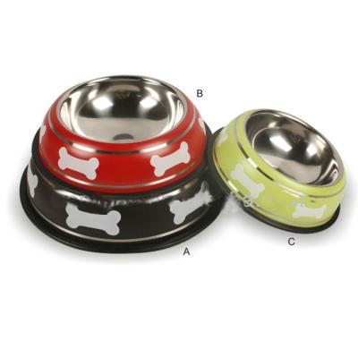 China Stocked High Quality Feeding Drinking Bowl Dog Food Stainless Steel Pet Feeder Bowl for sale