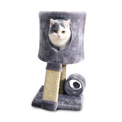 China Manufacturing Minimalism Sustainable Home Style Cat Tree Scratcher Cat Tree Housing Cat Bed for sale