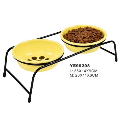 China Sustainable Hangzhou Tianyuan Pet Products Factory Raised Steel Dog Bowl Rack for sale