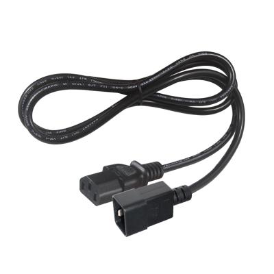 China Hot Selling Computer Power Cord Manufacturer 10A Black 250V US Standards Electrical Plug C13 C20 for sale