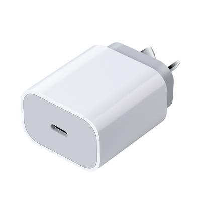 China Plug Into USB-C 20W Wall AU Socket SAA Quick Charger PD QC 3.0 Left Quick Charger Type-C Power Adapter USB-C for sale