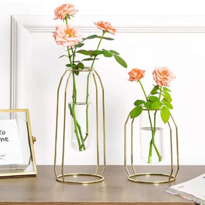 China Modern High Quality Creative Desktop Living Room Hydroponic Vase Ornaments Plant Hydroponic Mini Greenhouses for sale