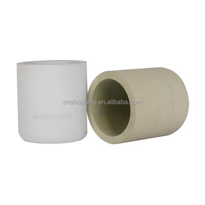 China New Design Cement Candle Jar Home Empty Wax Vessel Concrete Decoration Candle Holder For Candle Decor for sale