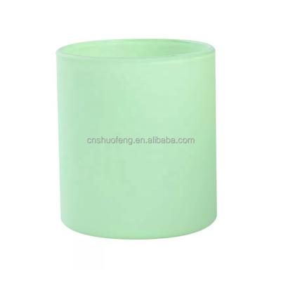 China Home Decoration Various Colors Hot Selling Glass Candle Container for sale