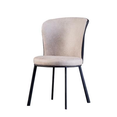 China Modular Industrial Modern Simple Back Style Leather Dining Chair Household Chair for sale