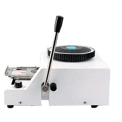 China High efficiency 68 72 letter stamper machine for PVC gift voucher ID card VIP card stamping engrave for sale