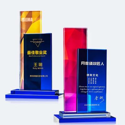 China Health Care Institute 2023High Grade Shape White K9 Trophy Cheap Custom Crystal Glass Awards Crystal Glass Awards for sale