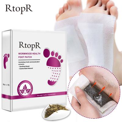 China RtopR Traditional Chinese Medicine Detox Foot Patch Wormwood Foot Health Body Improve Sleep Beauty Foot Slimming Cleansing Correction for sale