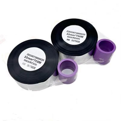 China Custom black 55mmx 600m High Speed TTO thermal transfer ribbon for Markem videojet linx printer for sale