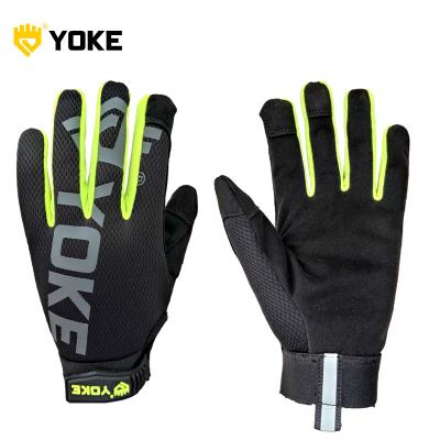 China Universal Fitness Safe Indoor Mechanic Multifunctional Flexicible Touch Screen Gloves Foam Light Duty Gloves Black Green All Season T655 for sale