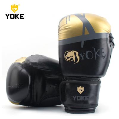 China Adults Customized YOKE B01 Shunde Rongqi Shenzhen Logo High Quality Custom Boxing Gloves Leather Adults 100pairs White for sale