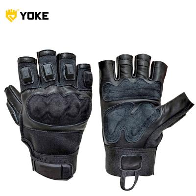 China Outdoor Camping Half Finger Motorcycle Riding Gloves Comfortable Leather Sports Shooting Tactical Gloves for sale