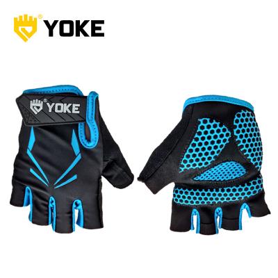 China Concise Half Finger Gel Cycling Gloves Bike Gloves Custom Outdoor Sports Non-slip Bicycle Sports Accept OEM 7 - 10 Days 100pairs 627-BL for sale