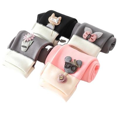 China Girls breathable gaiters and velvet padded new baby autumn and winter baby pants elastic children use children's pants for sale