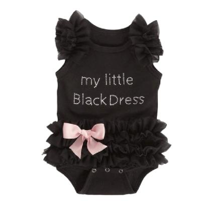 China Baby Anti-Shrinkage Black Rompers Kids Overalls One Pieces 1st Birthday Outfits 12 Months Baby Overalls Summer Clothes for sale