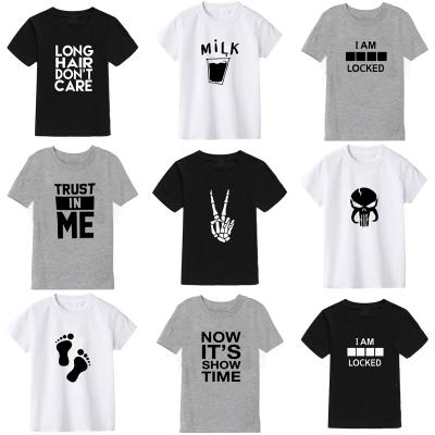 China 2021 New Anti-Shrinkage Children's T-shirt Boy Clothes High Quality Pure Cotton Fashion Printing Casual Girl Clothes Baby Boy T-shirt Kidss Top for sale