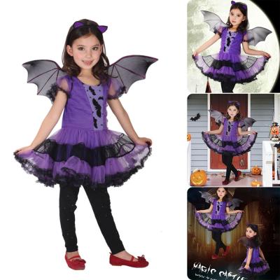 China Comfortable and Breathable Halloween Costume for Kids Baby Children Princess Cosplay Vampire Witch Costume Girl Carnival Fancy Dress Clothes Tops for sale