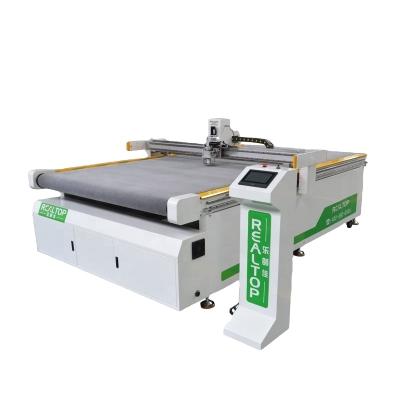 China Realtop CNC Oscillating Knife Leather Cutting Machine 1625 Textile Leather Carpet Cutting Machine Oscillating Sales for sale