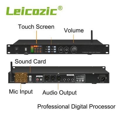 China Perfect Sound Leicozic Karaoke System Professional Effects Equipment De Audio K1800 5-Band Equalizer Amplifier 32 Bit Dsp Processor Pre for sale