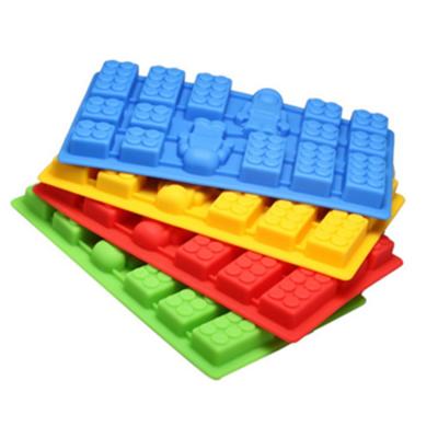 China Viable Hot Selling Silicone Ice Cube Mold + Building Block Ice Cube Mold Soldier Tray for sale