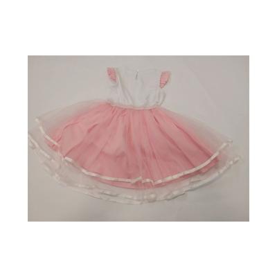 China New Flower Sleeve Listing O-Neck Flower Sleeving Net Yarn Polyester Cotton Baby Princess Dresses for sale