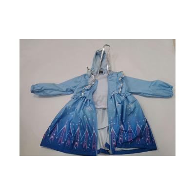 China PU Factory Outlet Over The Knee PU Hooded Printing Kids Raincoat for sale