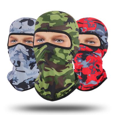 China JOINT Women Man Head Windproof Hat Ski Cycling Outdoor Sports Hats Full Face Camouflage One Hole Balaclava for sale