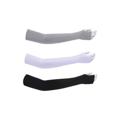 China Breathable Arm Warmer Men Unisex Cycling Outdoor Sports Ice Sleeves Silk UV Protection Finger Running Fishing Increasing Hand Covers for sale