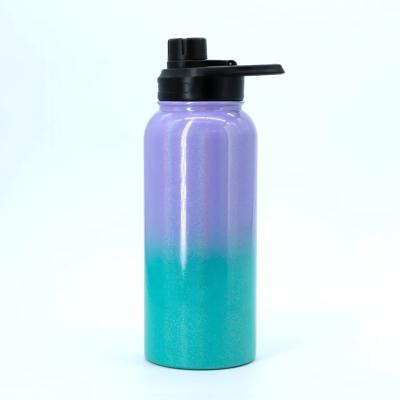 China Sustainable Hot And Cold Drink Bottle Double Wall Stainless Steel Vacuum Insulated Water Bottle Glitter for sale