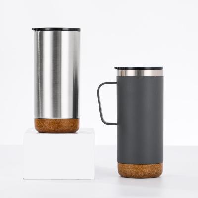 China 304 Stainless Steel Durable Thermos Cup 16oz Rubber Cork Basing Cup Office Mug for sale