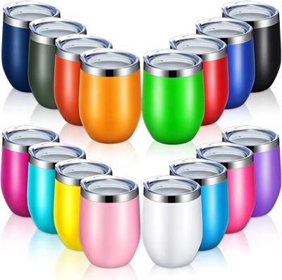 China Modern Stainless Steel Wine Tumblers With Lids, Insulated Wine Tumbler Stemless Double Wall Vacuum Wine Glass Coffee Tumbler for sale