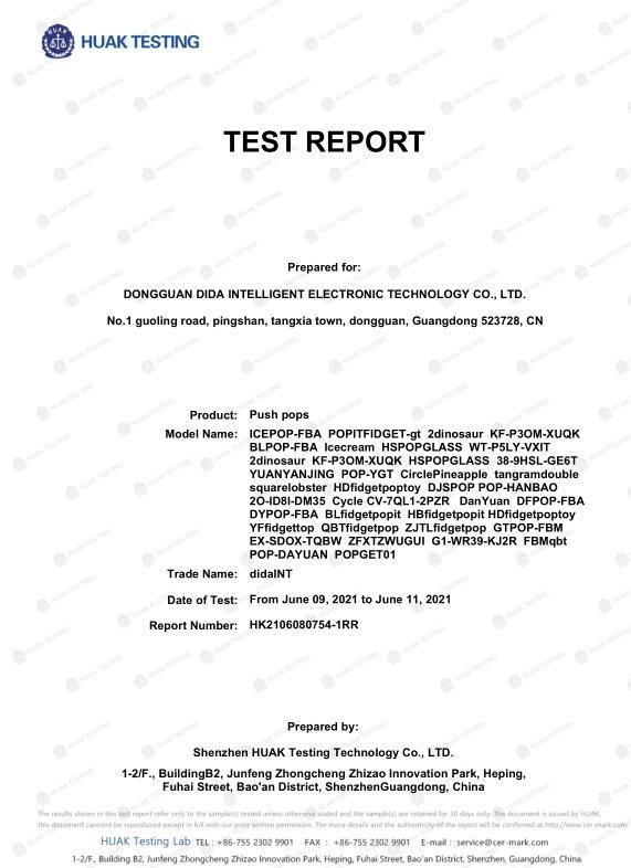 test report - SHENZHEN ELITE TECHNOLOGY CO., LIMITED