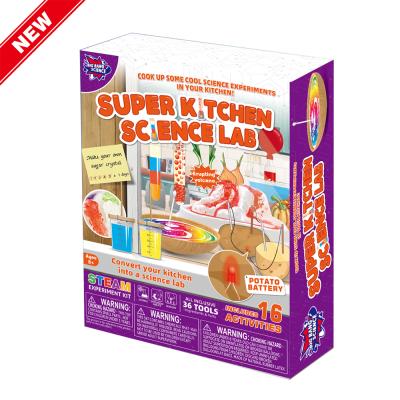 China Play and Study Contain Hot Selling 16 Experiment STEM Educational Chemistry Science Kits Toys For Kids 8+ for sale